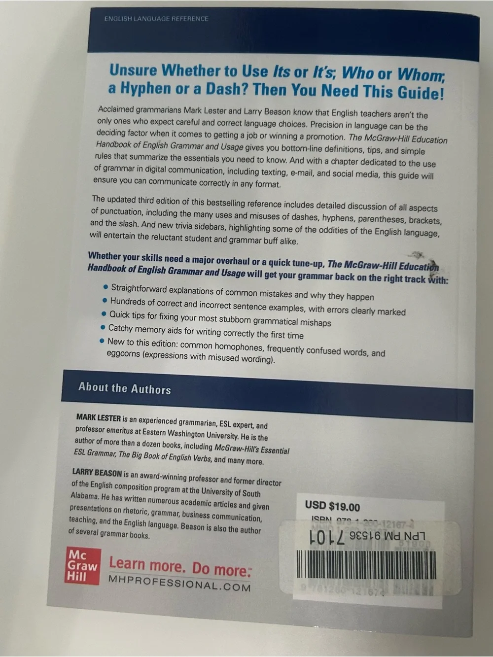 The McGraw Hill Education Handbook of English Grammar and Usage Third Edition